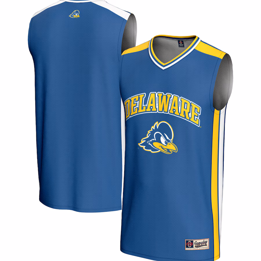 Men's GameDay Greats Royal Delaware Fightin' Blue Hens Spirit Basketball Jersey - U-jersey