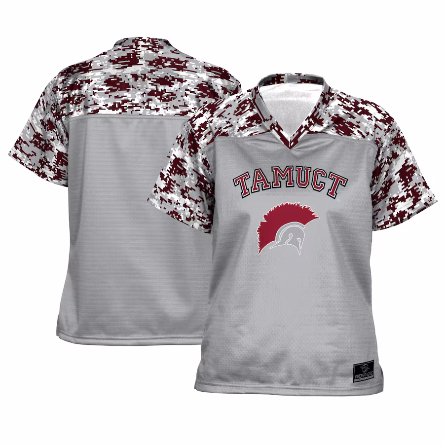 Women's ProSphere  Gray Texas A&M Central Texas Warriors  Camo Football Jersey - U-jersey