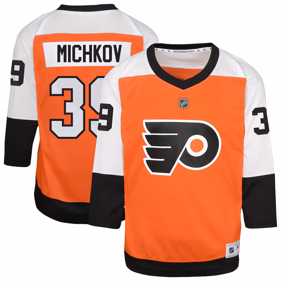 Youth Philadelphia Flyers Matvei Michkov Orange Home Replica Player Jersey - U-jersey
