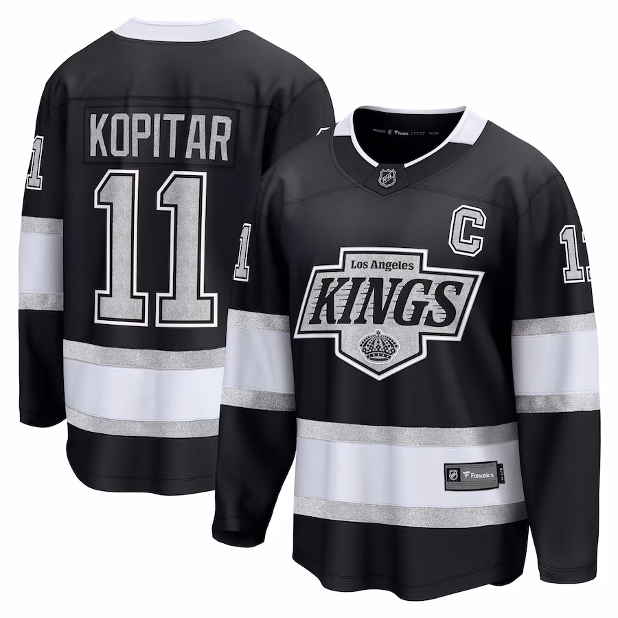Men's Los Angeles Kings Anze Kopitar Fanatics Black Home Premier Breakaway Player Jersey - U-jersey