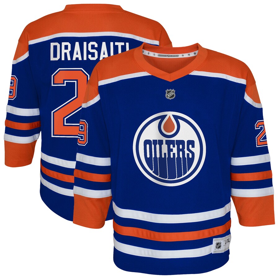 Youth Edmonton Oilers Leon Draisaitl Royal Home Replica Player Jersey - U-jersey
