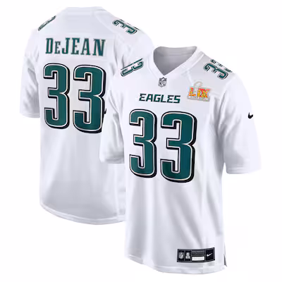 Men's Philadelphia Eagles Cooper DeJean Nike Tundra White Super Bowl LIX Fashion Game Jersey - U-jersey
