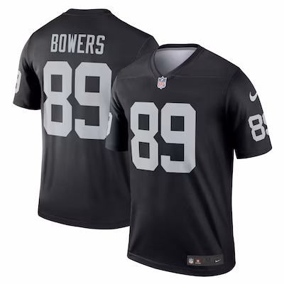 Men's Las Vegas Raiders Brock Bowers Nike Black Team Legend Jersey - U-jersey