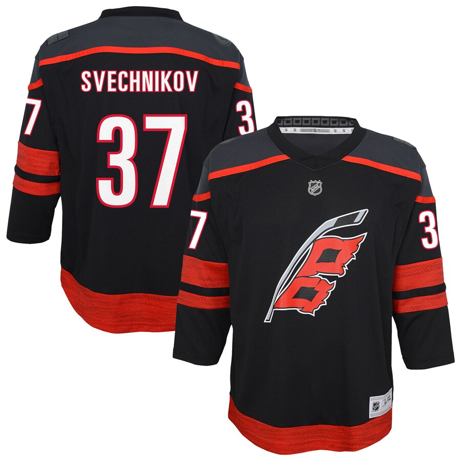 Youth Carolina Hurricanes Andrei Svechnikov Black Alternate Replica Player Jersey - U-jersey