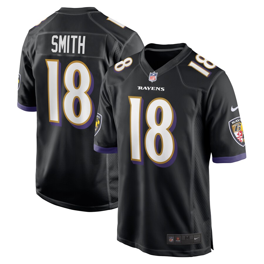 Men's Baltimore Ravens Roquan Smith Nike Black Alternate Game Player Jersey - U-jersey