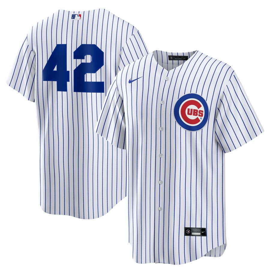 Men's Chicago Cubs Nike White Home 2025 Jackie Robinson Day Replica Jersey - U-jersey