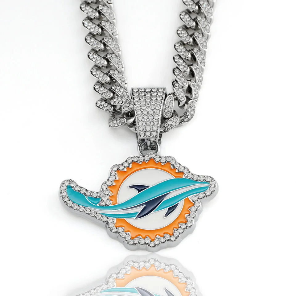 Miami Dolphins Football Necklace for Fans - U-jersey