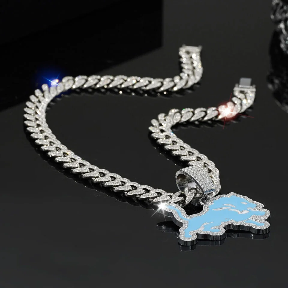 Detroit Lions Football Necklace for Fans - U-jersey