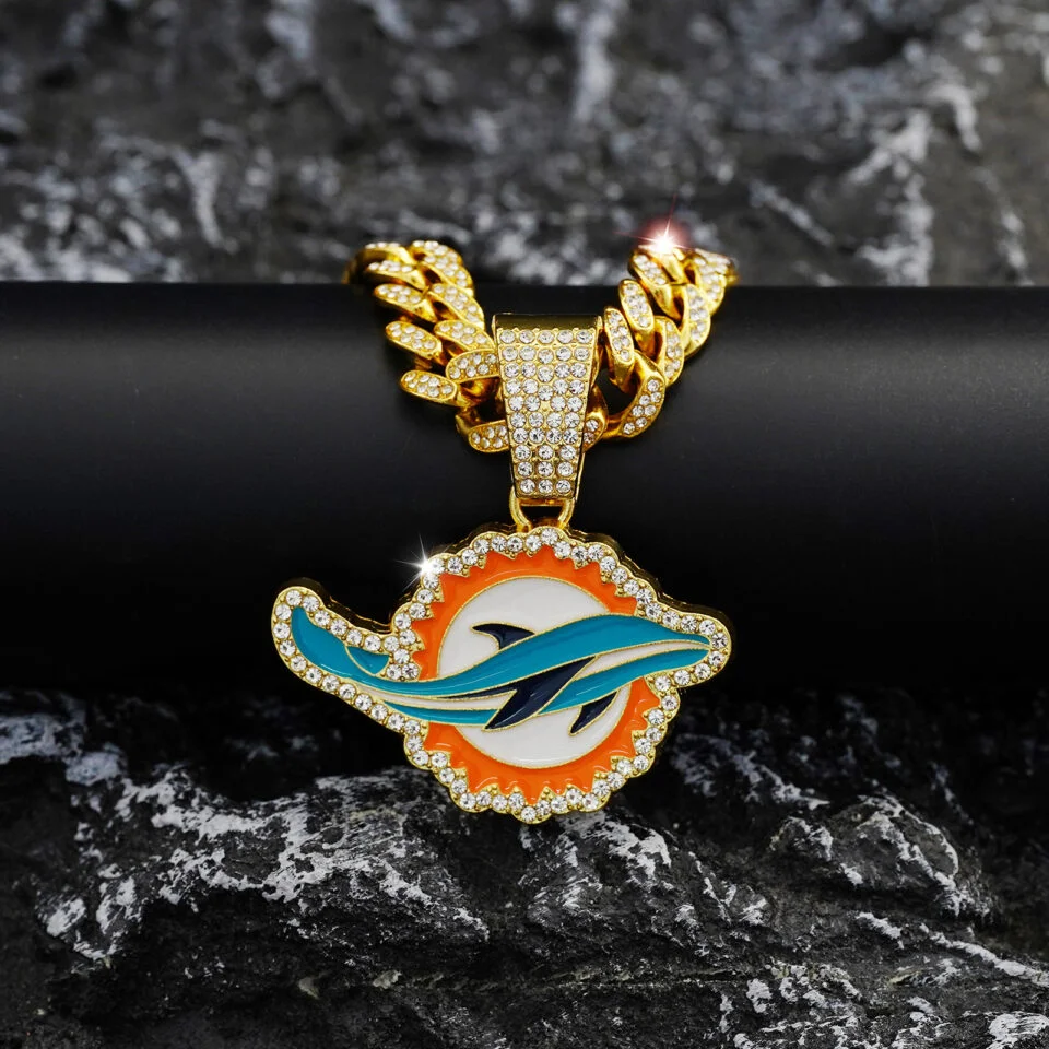 Miami Dolphins Football Necklace for Fans - U-jersey