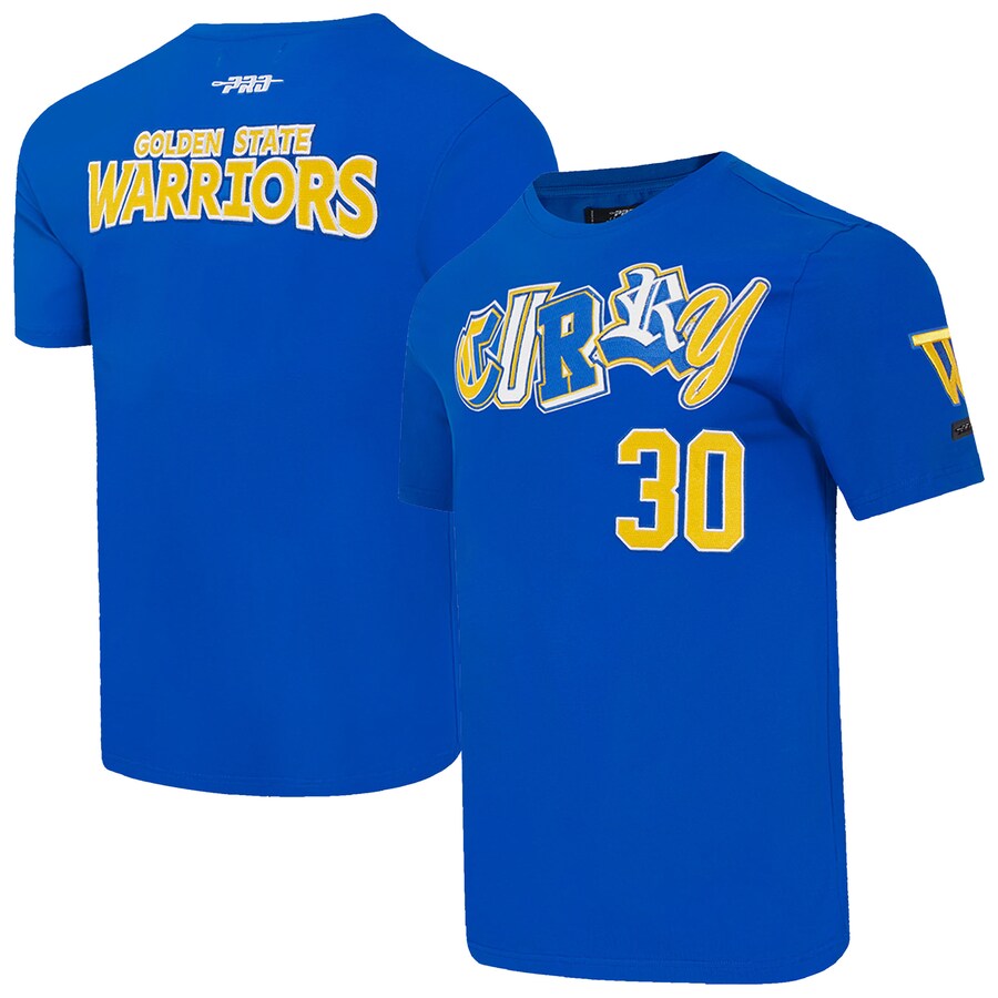 Men's Golden State Warriors Stephen Curry Pro Standard Royal City Ransom T-Shirt - U-jersey