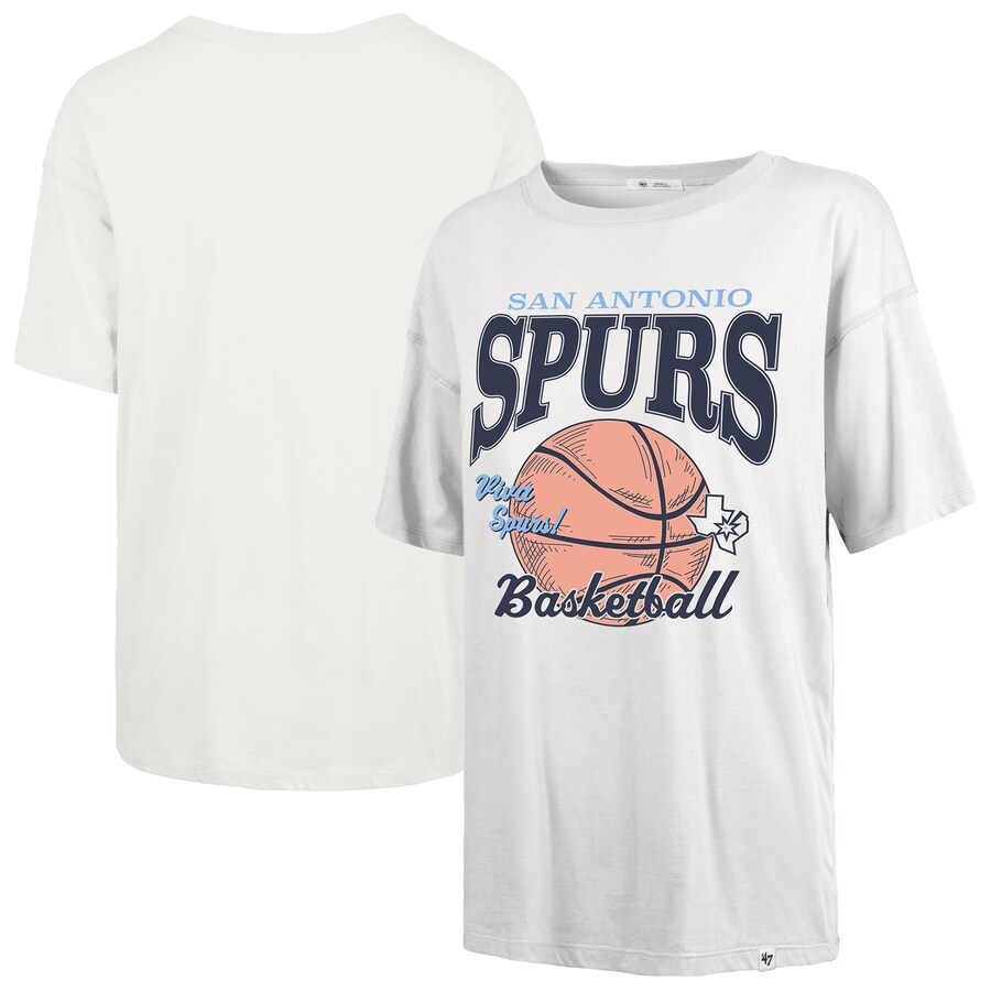 Women's San Antonio Spurs  '47 White City Edition Down Court Sadie T-Shirt - U-jersey