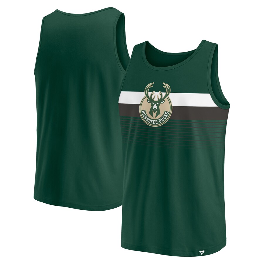 Men's Milwaukee Bucks Fanatics Hunter Green Wild Game Tank Top - U-jersey