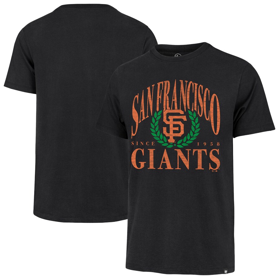 Men's San Francisco Giants '47 Black Pitchout Franklin T-Shirt - U-jersey