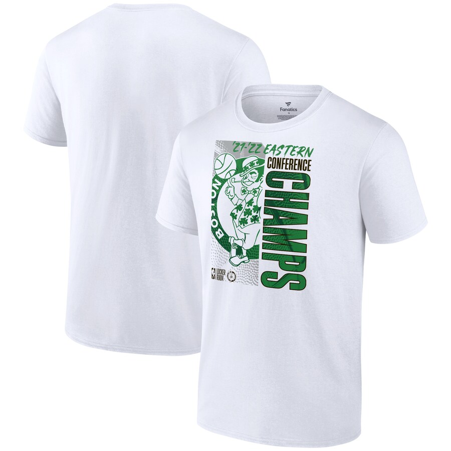 Men's Boston Celtics Fanatics White 2022 Eastern Conference Champions Locker Room T-Shirt - U-jersey