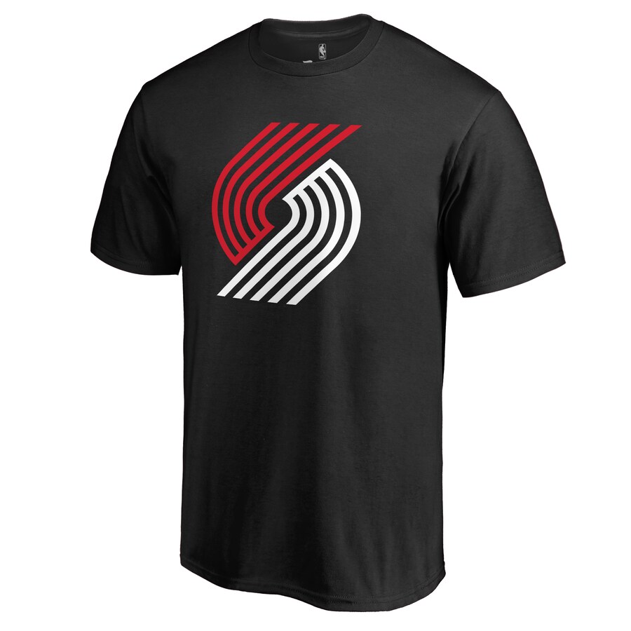 Men's Portland Trail Blazers Black Fresh Primary Logo T-Shirt - U-jersey