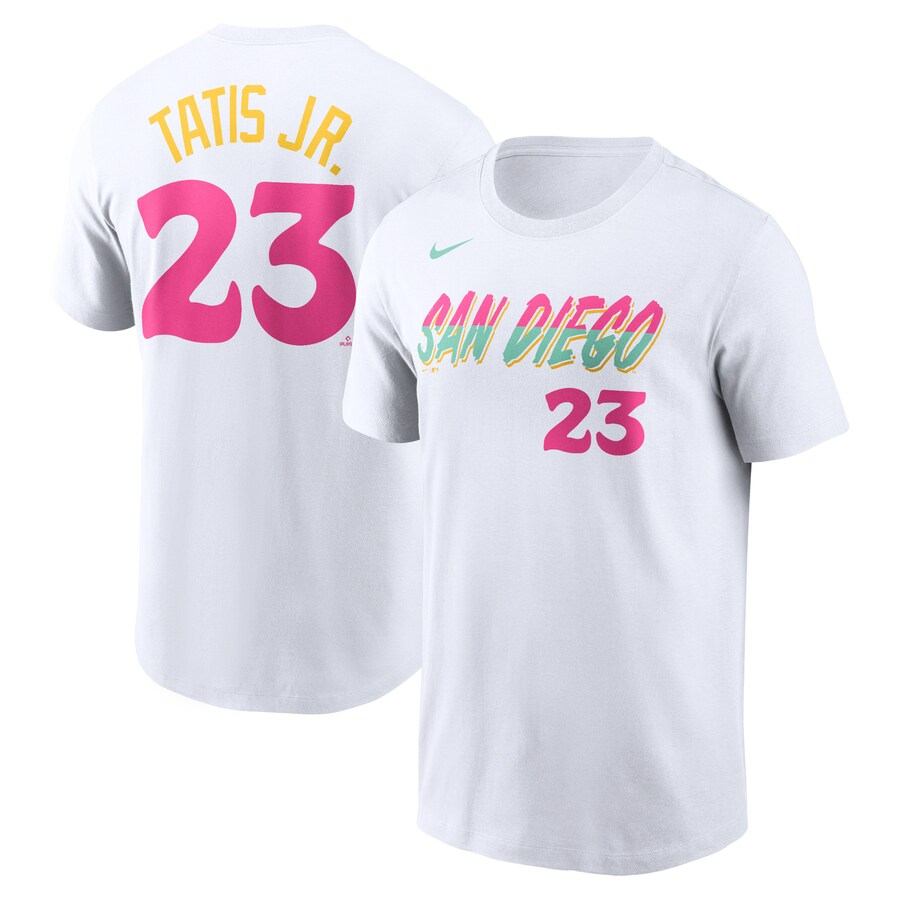 Men's San Diego Padres Fernando Tatis Jr. Nike White City Connect Name & Number T-Shirt - U-jersey