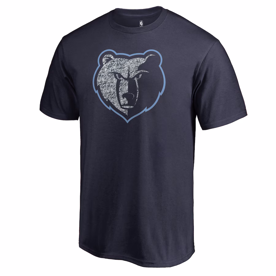 Men's Memphis Grizzlies Navy Static Logo T-Shirt - U-jersey