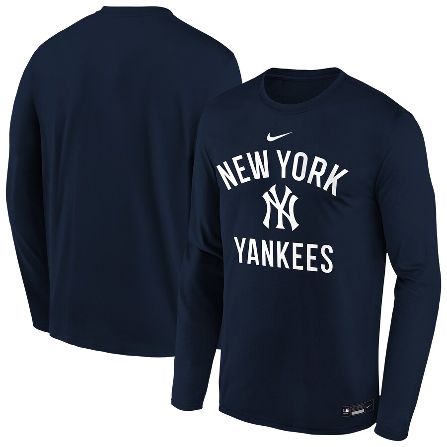 Youth New York Yankees Nike Navy Authentic Collection Legend Performance Long Sleeve T-Shirt - U-jersey