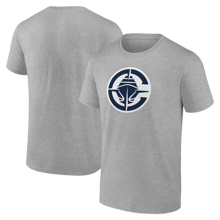 Men's LA Clippers  Heather Gray Primary Logo T-Shirt - U-jersey