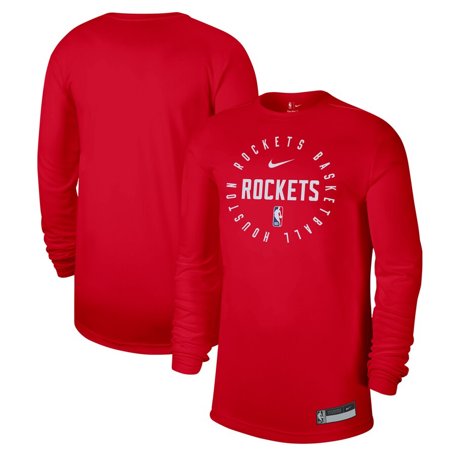 Men's Houston Rockets Nike Red 2024/25 Legend On-Court Practice Long Sleeve T-Shirt - U-jersey