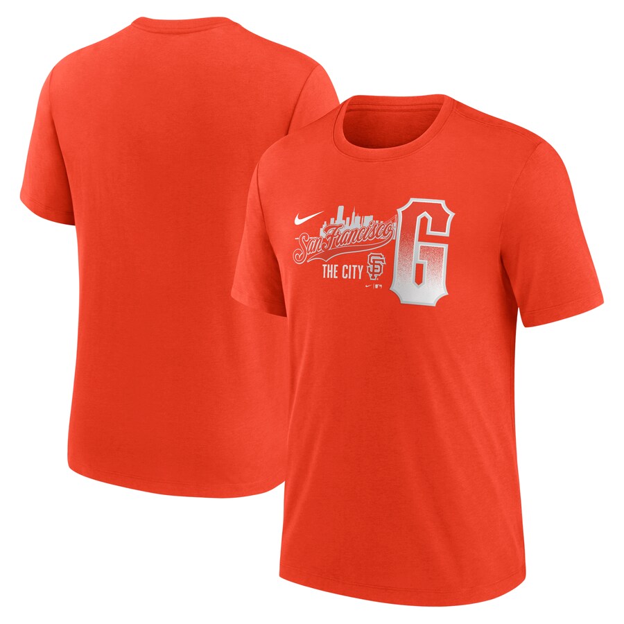 Men's San Francisco Giants Nike Orange City Connect Tri-Blend T-Shirt - U-jersey