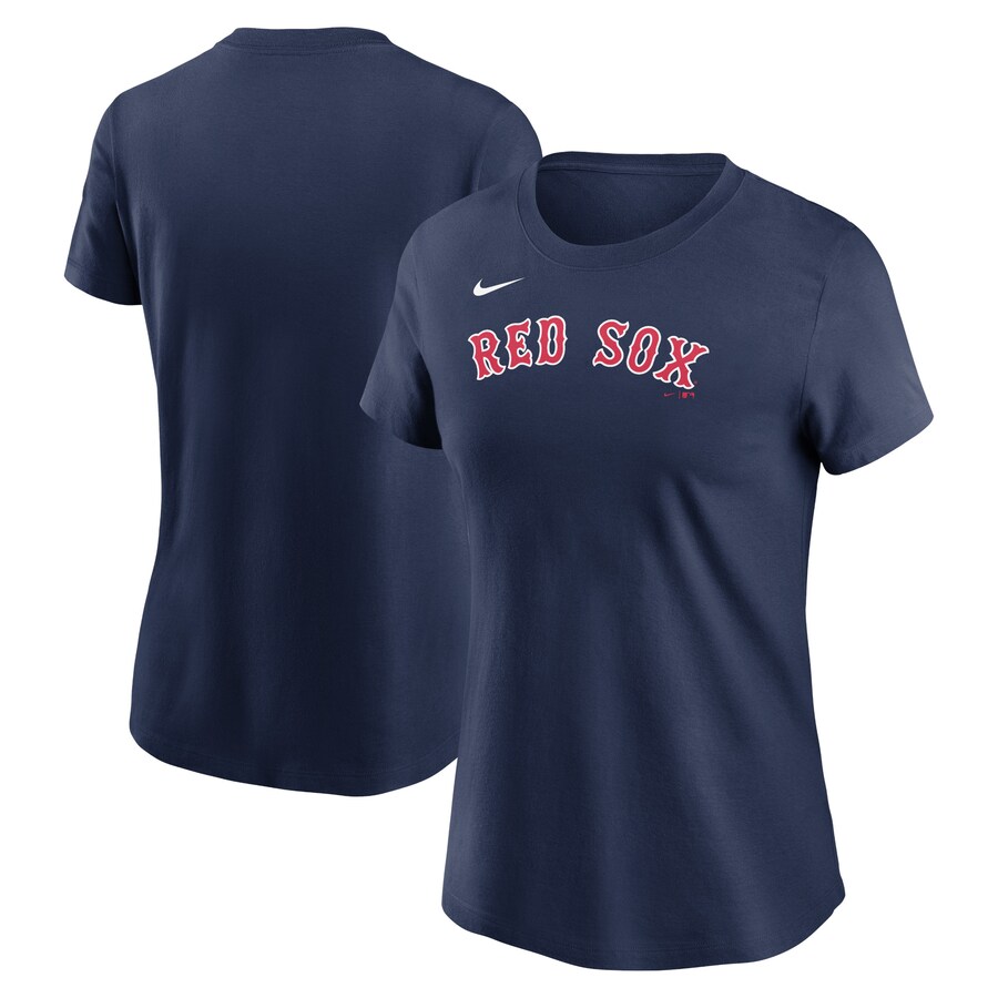 Women's Boston Red Sox Nike Navy Fuse Wordmark T-Shirt - U-jersey