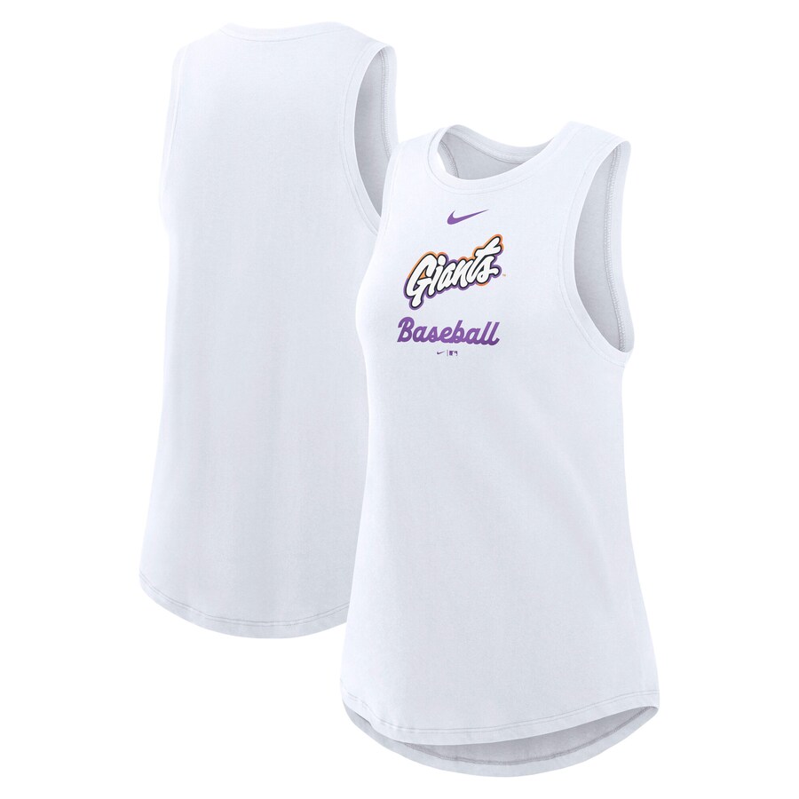Women's San Francisco Giants Nike White 2025 City Connect Tri-Code High Neck Performance Tank Top - U-jersey