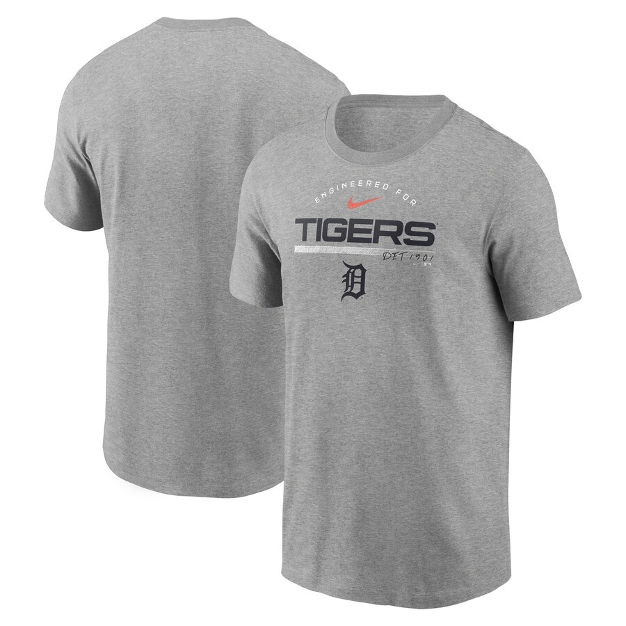 Men's Detroit Tigers Nike Heather Gray Team Engineered Performance T-Shirt - U-jersey