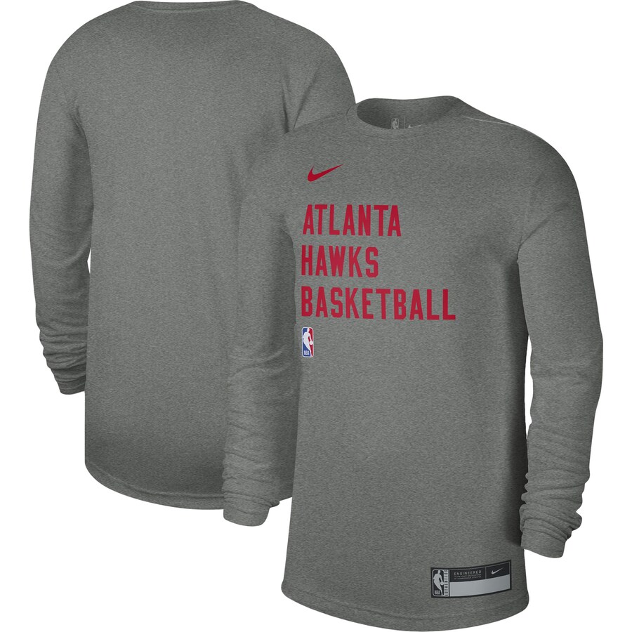 Unisex Atlanta Hawks Nike Heather Gray 2023/24 Legend On-Court Practice Performance Long Sleeve T-Shirt - U-jersey