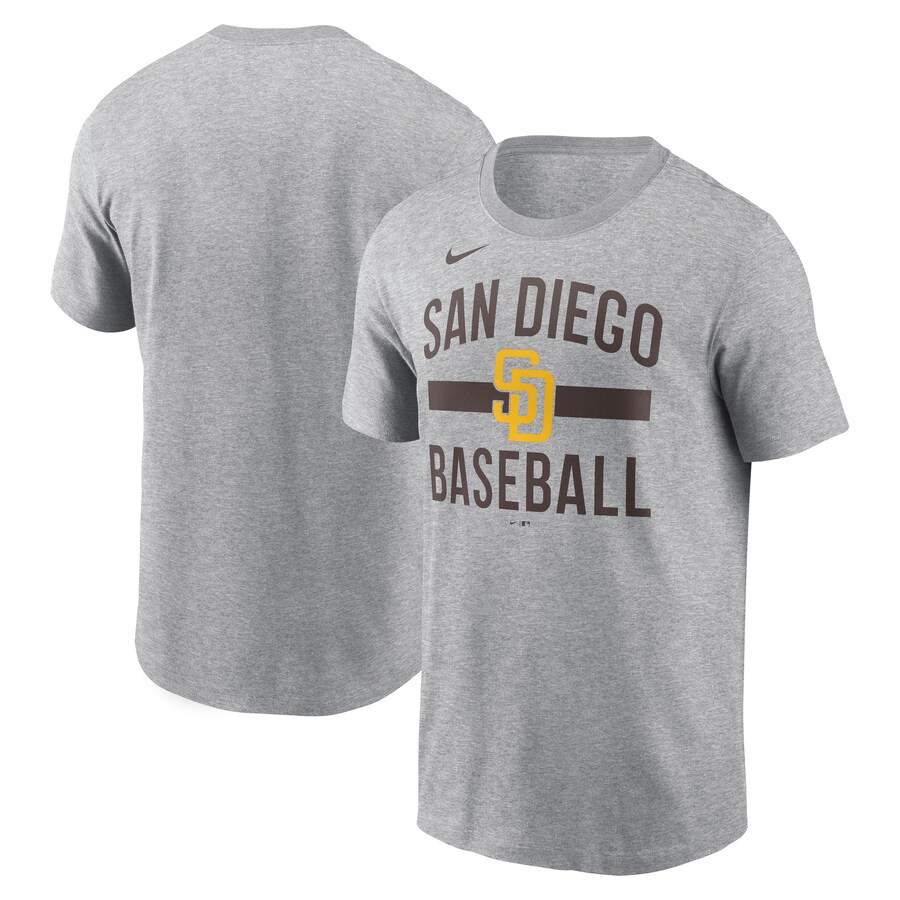 Men's San Diego Padres Nike Heather Gray Arched T-Shirt - U-jersey