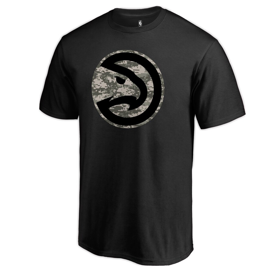 Men's Atlanta Hawks Black Cloak Camo T-Shirt - U-jersey
