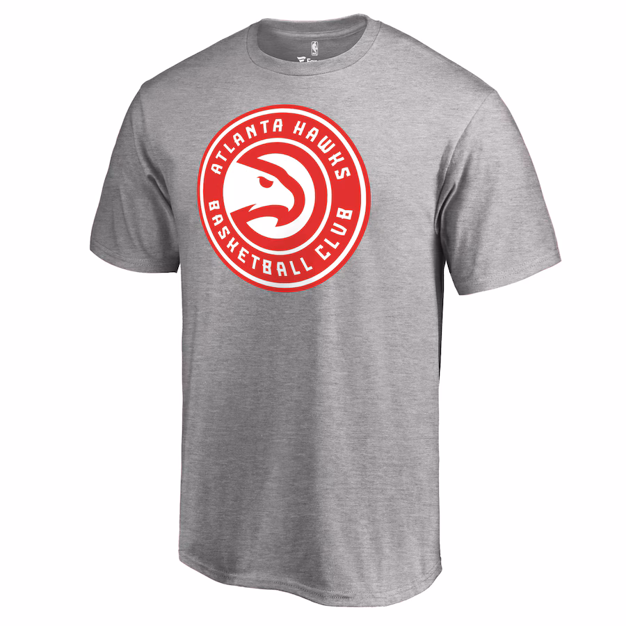 Men's Atlanta Hawks Heather Gray Primary Logo T-Shirt - U-jersey