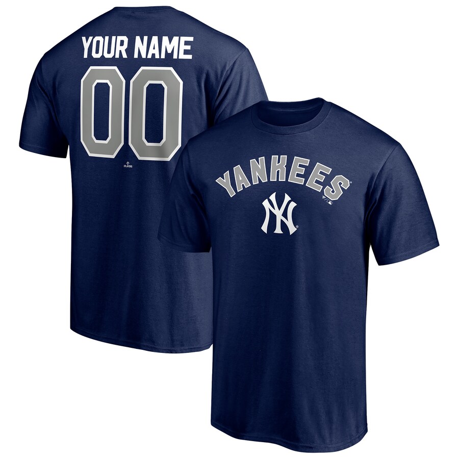Men's New York Yankees Navy Personalized Team Winning Streak Name & Number T-Shirt - U-jersey