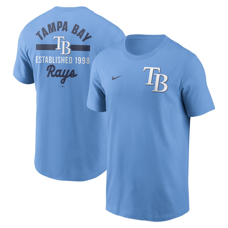Men's Tampa Bay Rays Nike Light Blue 2-Hit T-Shirt - U-jersey