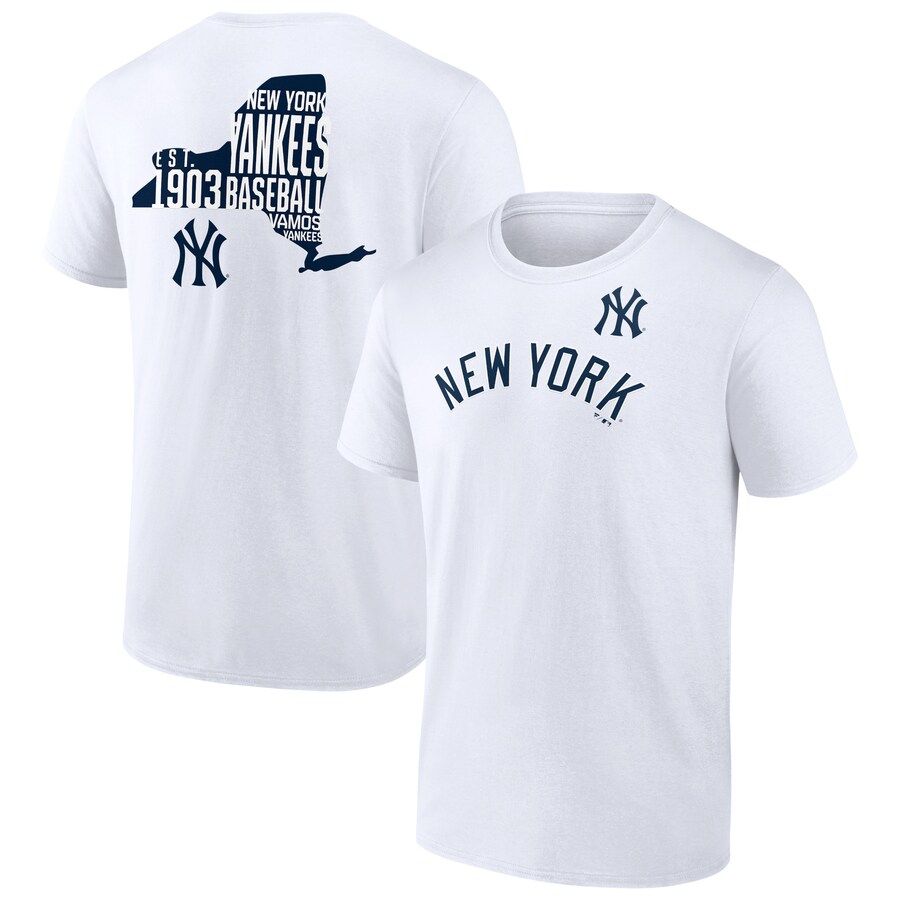 Men's New York Yankees White Team Hot Shot T-Shirt - U-jersey