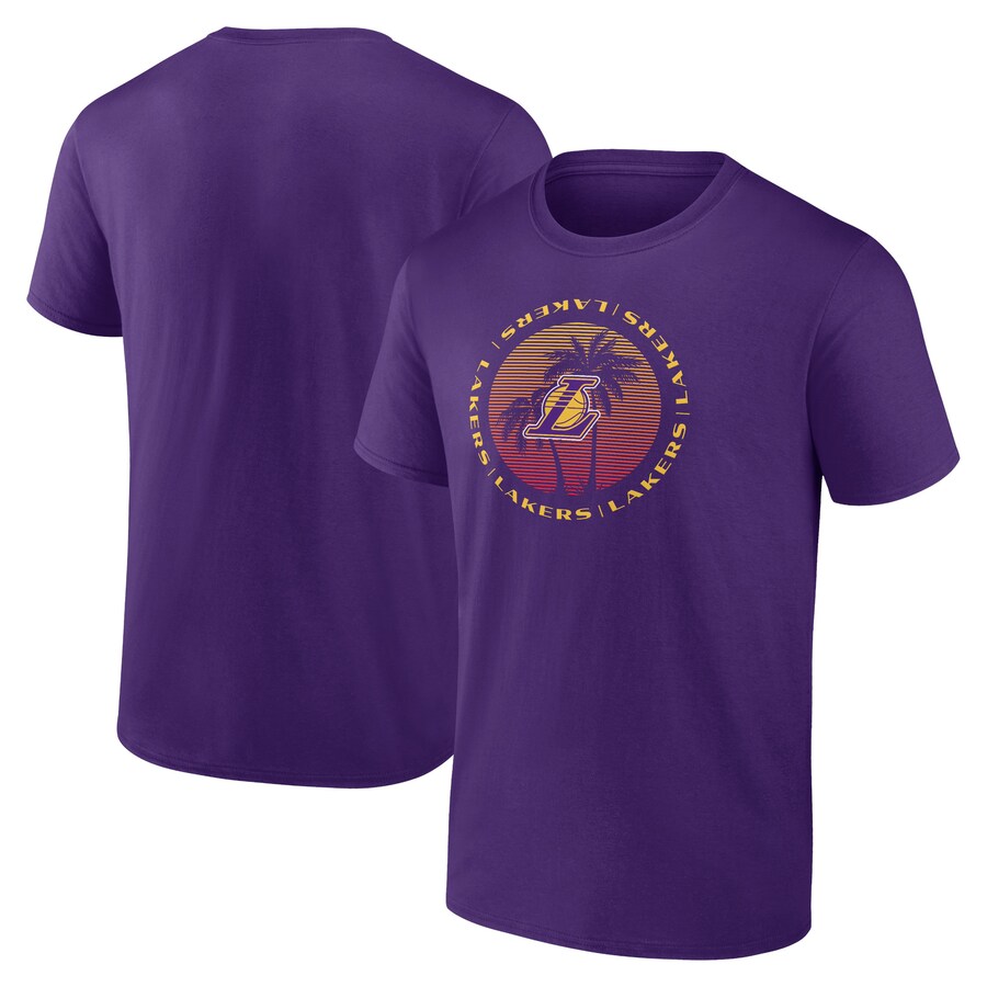 Men's Los Angeles Lakers Purple Announcer T-Shirt - U-jersey