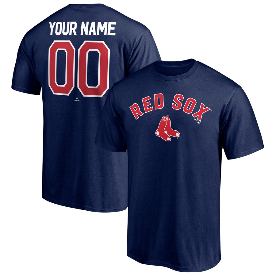 Men's Boston Red Sox Navy Personalized Team Winning Streak Name & Number T-Shirt - U-jersey