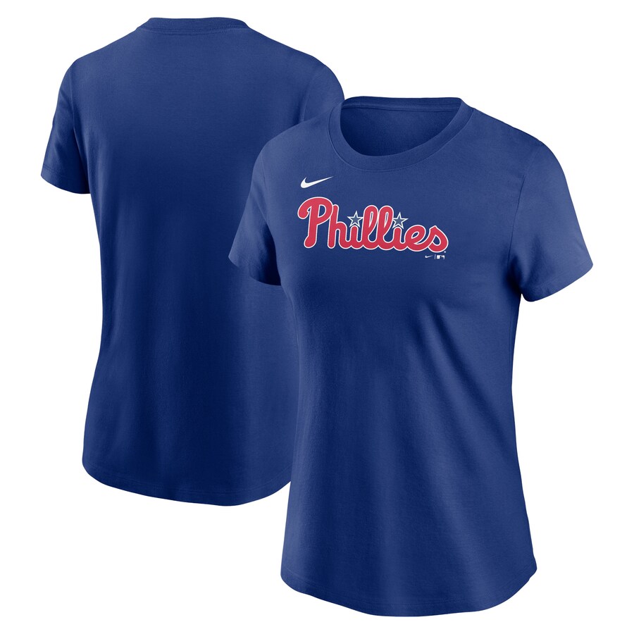 Women's Philadelphia Phillies Nike Royal Fuse Wordmark T-Shirt - U-jersey
