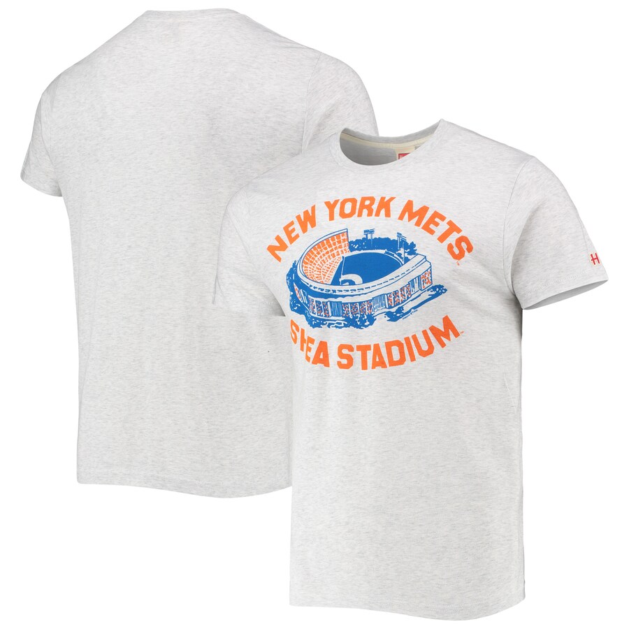 Men's New York Mets Homage Gray Shea Stadium Tri-Blend T-Shirt - U-jersey
