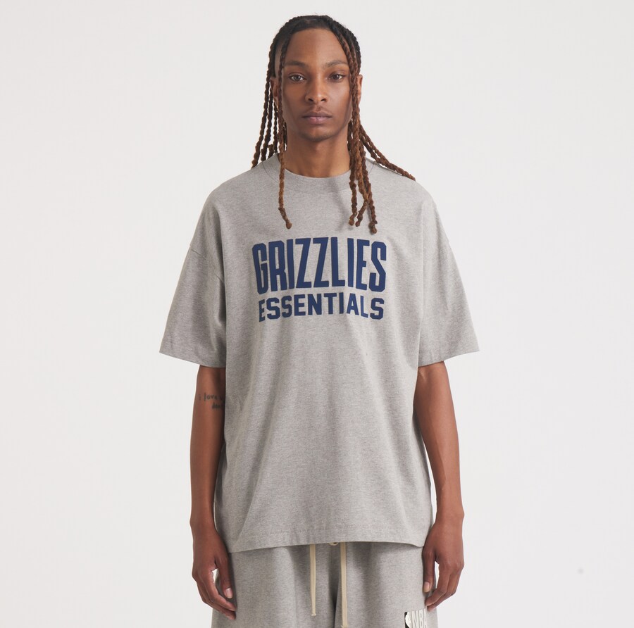 Unisex Memphis Grizzlies Fear of God Gray NBA x ESSENTIALS T-Shirt - U-jersey