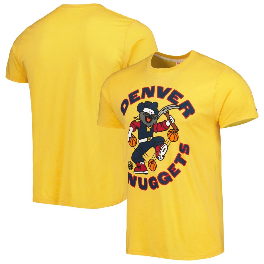 Unisex Denver Nuggets Homage Gold Team Mascot Tri-Blend T-Shirt - U-jersey