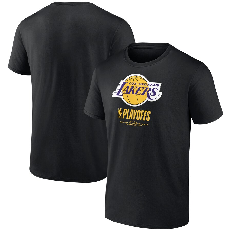 Men's  Los Angeles Lakers Black 2025 NBA Playoffs Alley Oop T-Shirt - U-jersey