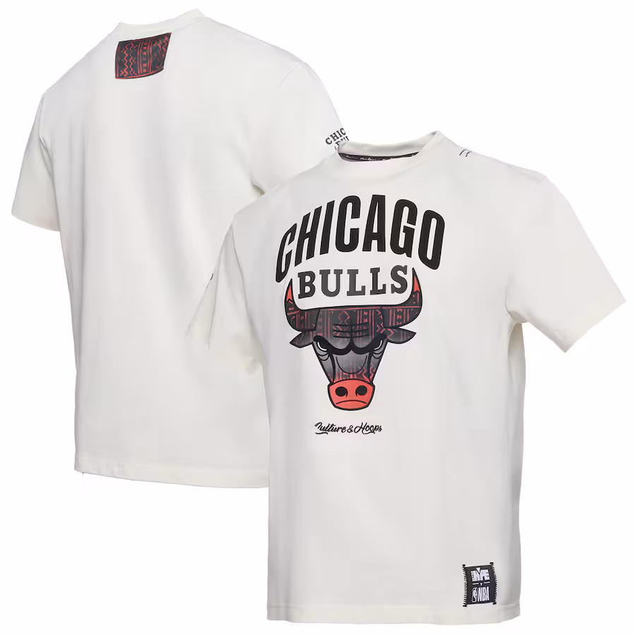 Men's Chicago Bulls  NBA x Two Hype Cream Culture & Hoops Collection Premium T-Shirt - U-jersey