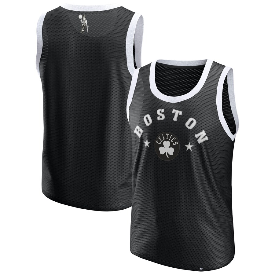 Men's Boston Celtics  Fanatics Black Mesh Tank Top - U-jersey