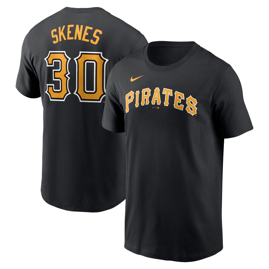 Youth Pittsburgh Pirates Paul Skenes Nike Black Name & Number T-Shirt - U-jersey