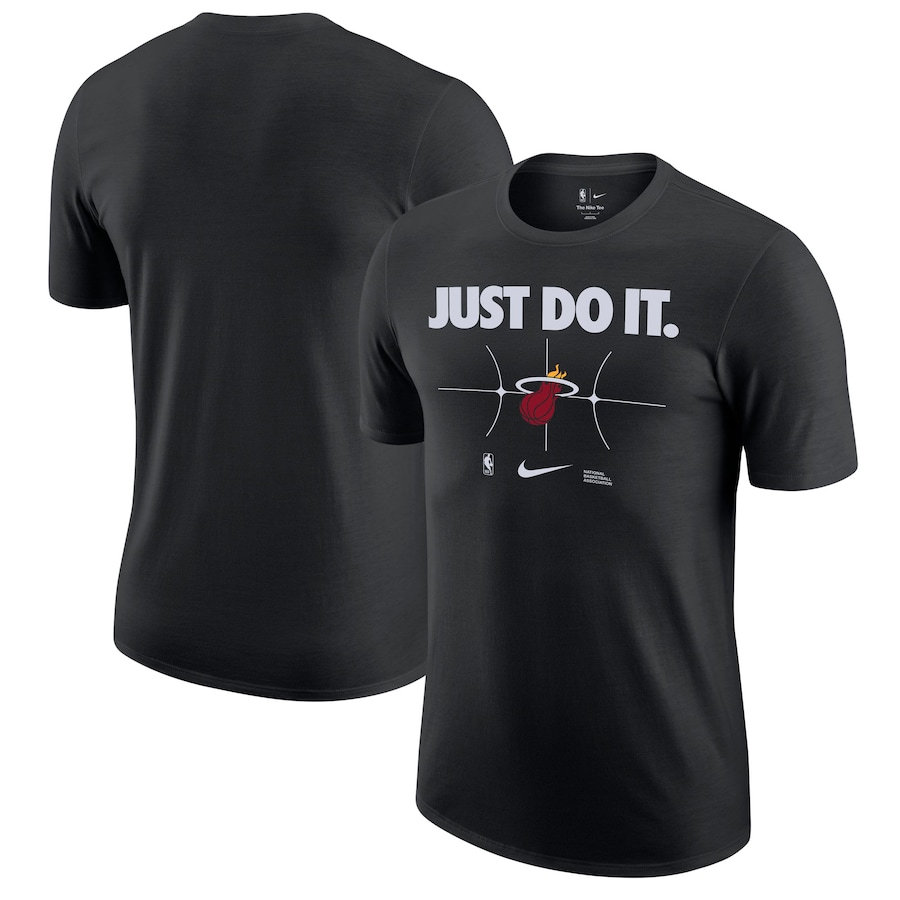 Men's Miami Heat Nike Black Just Do It T-Shirt - U-jersey