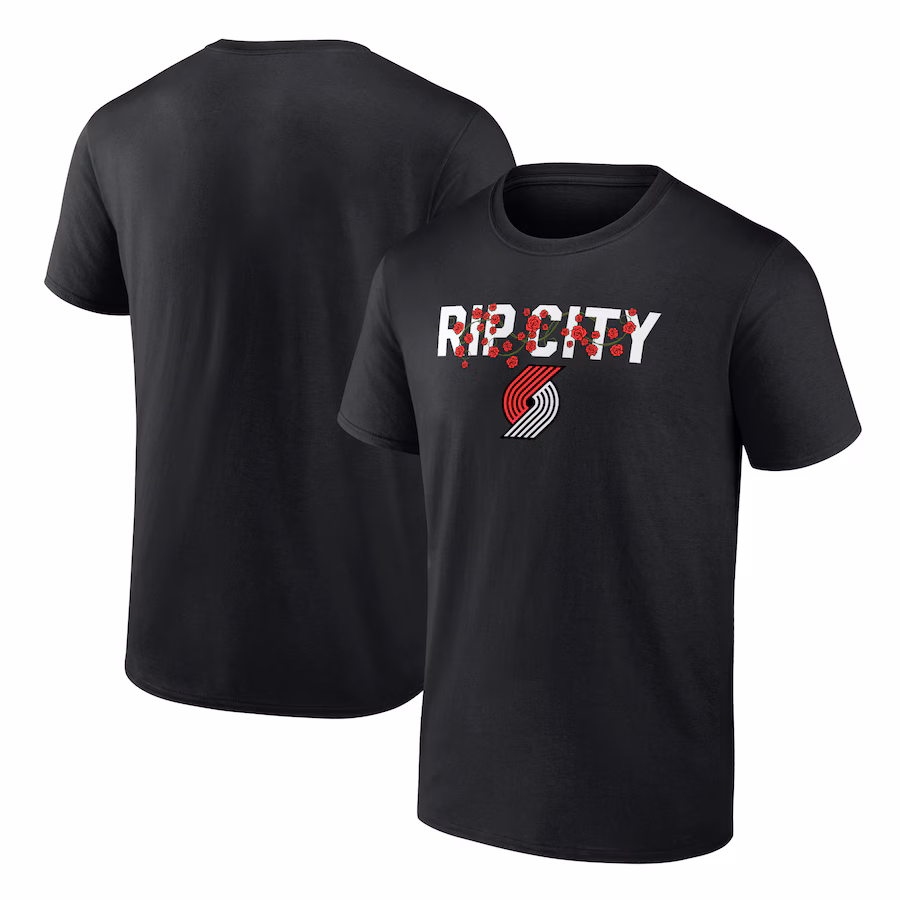 Men's Portland Trail Blazers Black Tip-Off T-Shirt - U-jersey