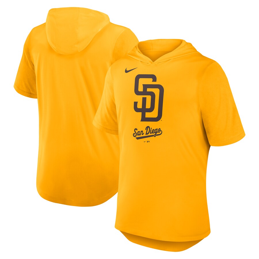 Men's San Diego Padres Nike Gold Tri-Blend Hoodie T-Shirt - U-jersey