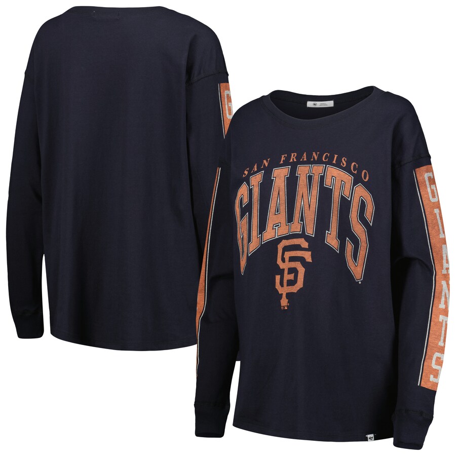 Women's San Francisco Giants '47 Black Statement Long Sleeve T-Shirt - U-jersey