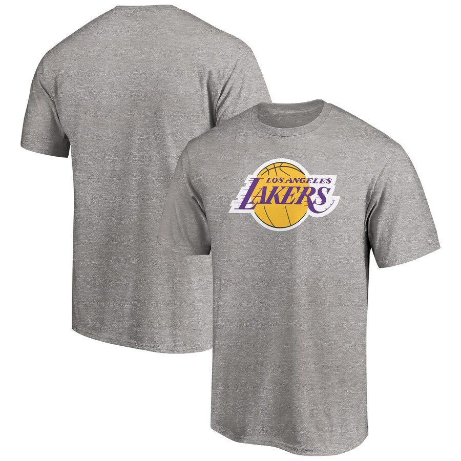 Men's Los Angeles Lakers Heather Gray Logo T-Shirt - U-jersey